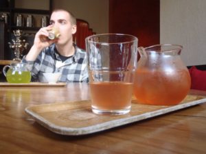 Photo of me visiting Samovar Tea Lounge for the first time