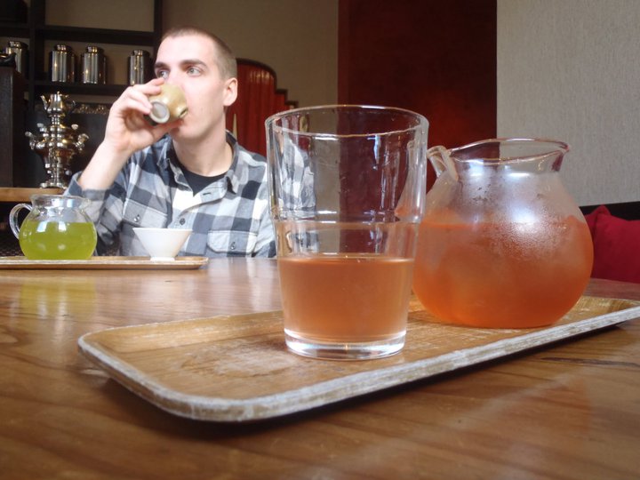 Photo of me visiting Samovar Tea Lounge for the first time