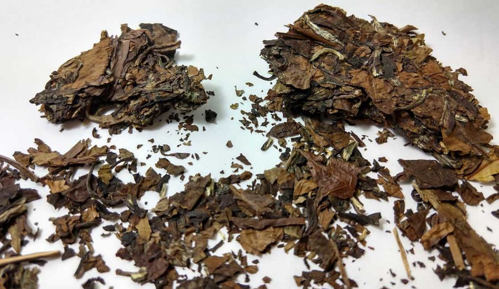 Fuding Mei Shou 2011 tea leaves